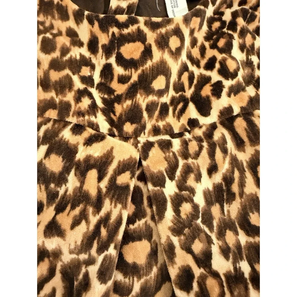 Baby Gap Toddler Girls Leopard Velvet Dress 4T Sleeveless Pockets Animal Print